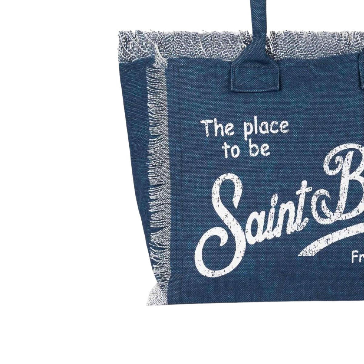 Borsa Vanity shopping in tela di cotone - Indigo
