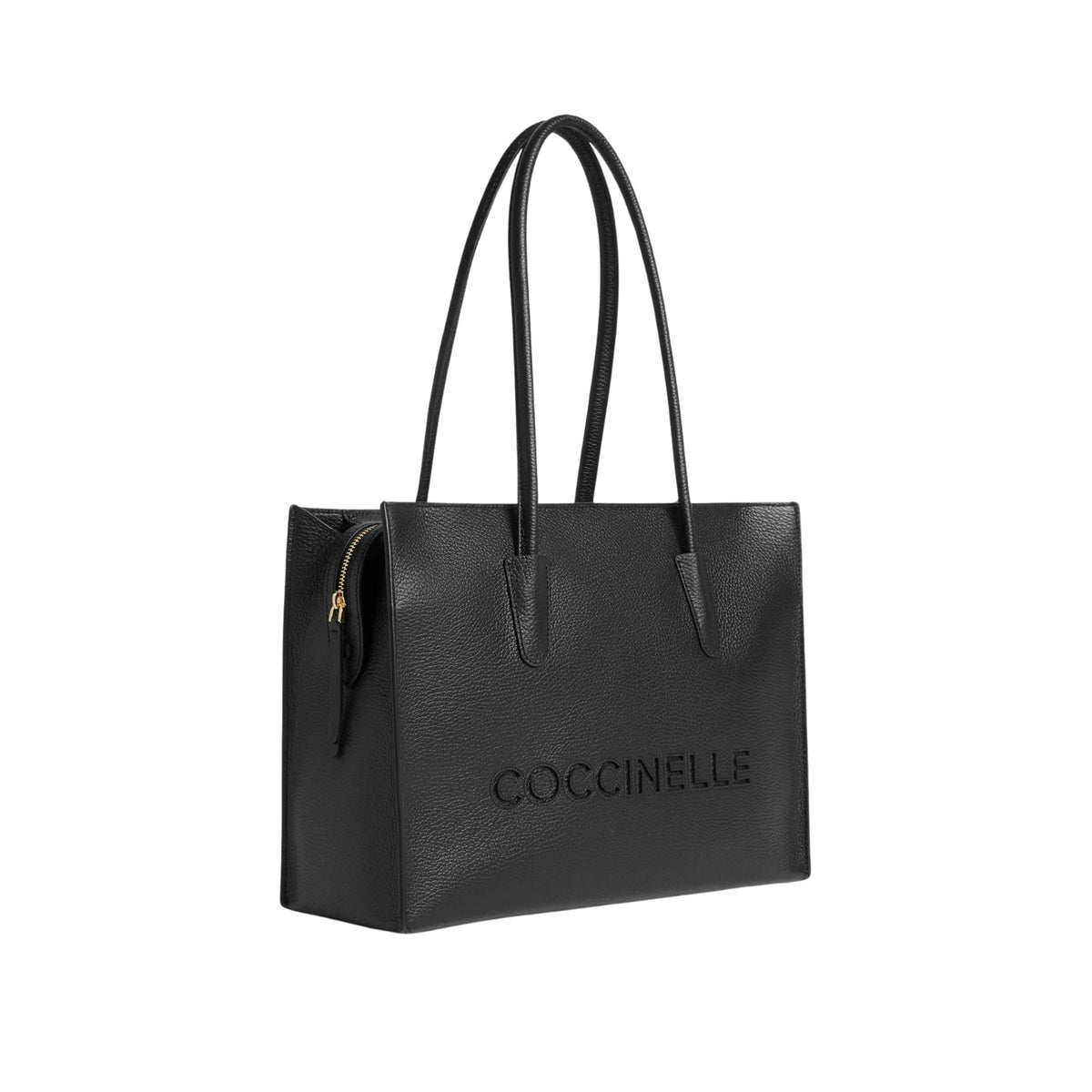 Borsa Myrtha26 shopping con zip in testa - Nero