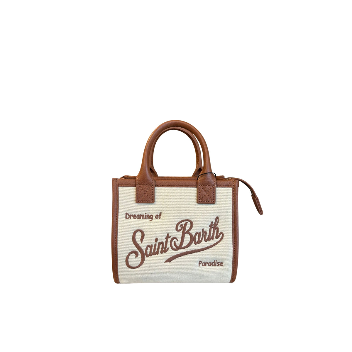 Vanity bag mini in pelle - Beige