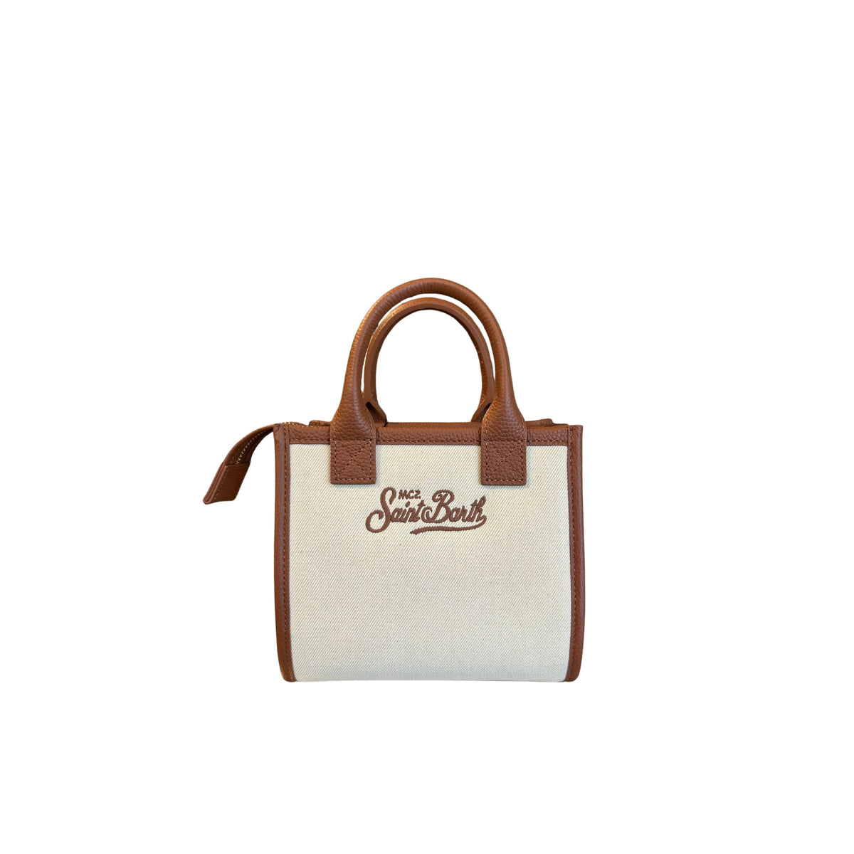 Vanity bag mini in pelle - Beige