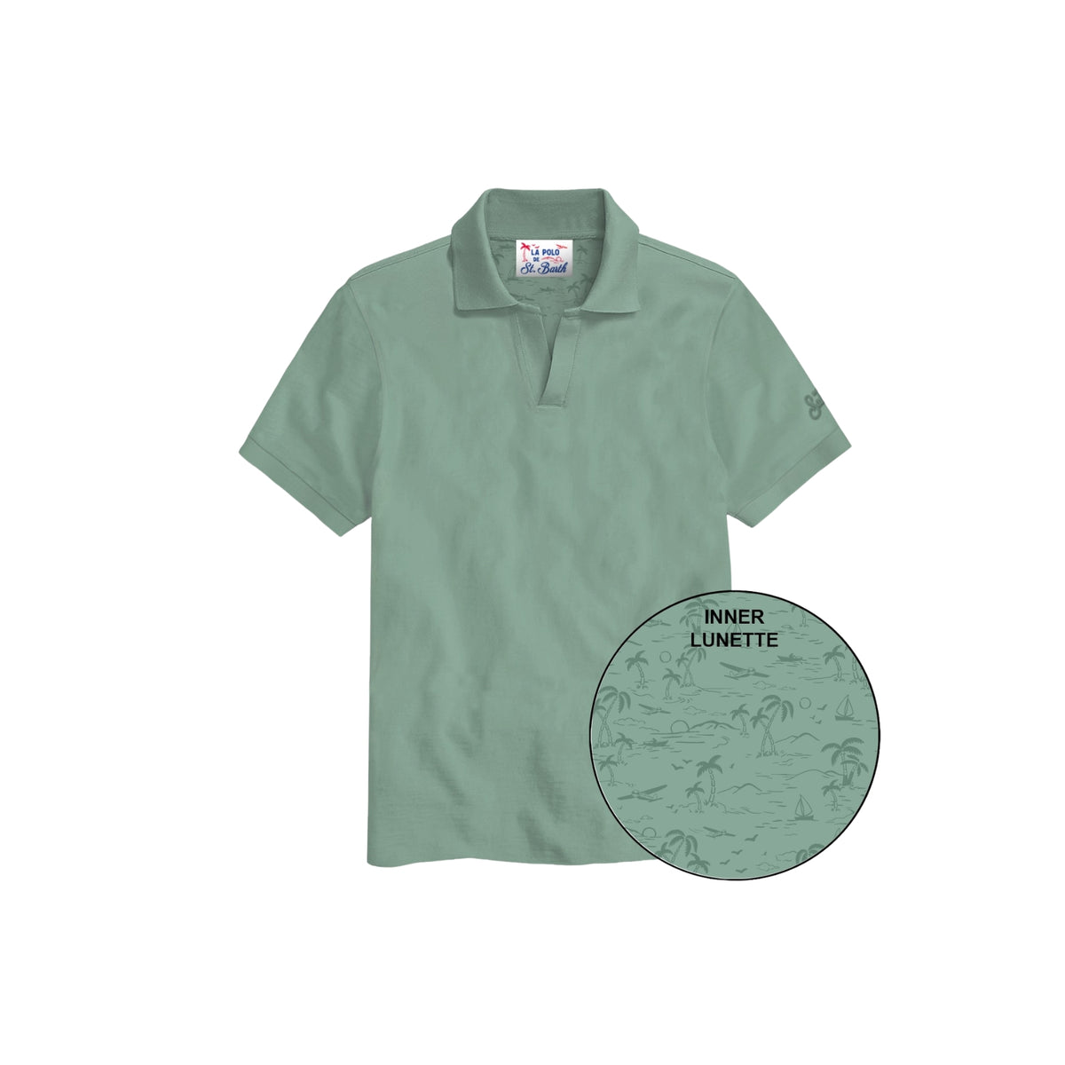 Polo Charles in piqué di cotone - Verde