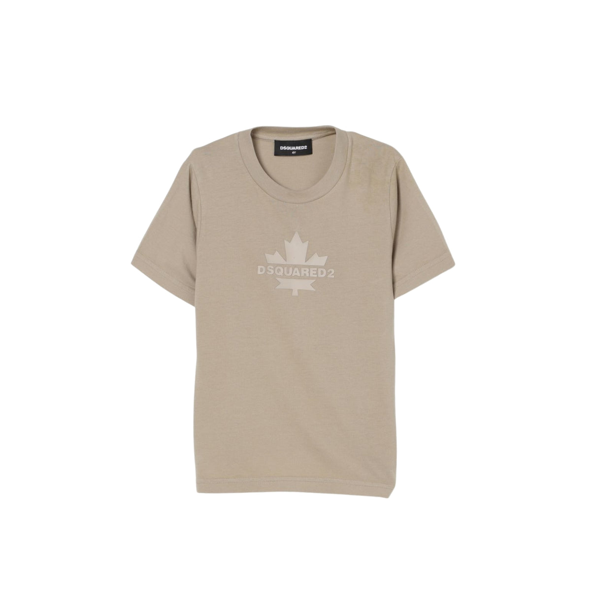 T-shirt con logo in rilievo - Beige