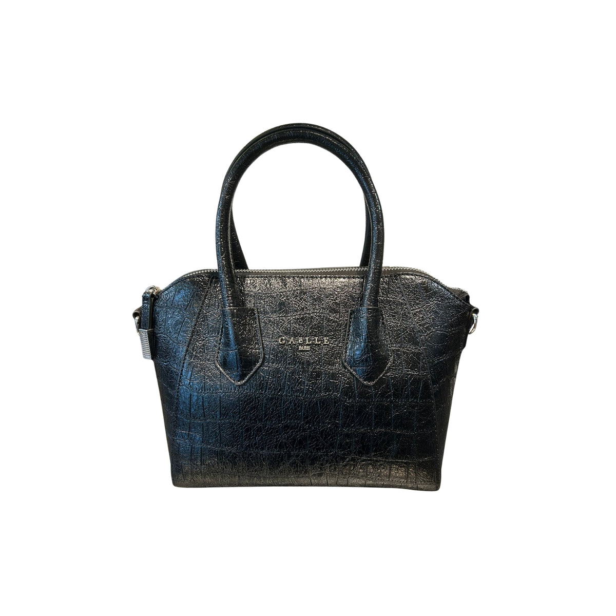 Borsa mini duffle in ecofur pitonata - Nero