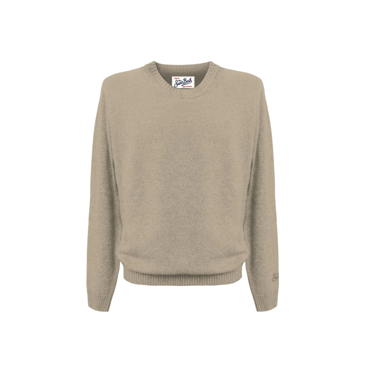 Maglione girocollo Regent in LAMBSWOO - BEIGE
