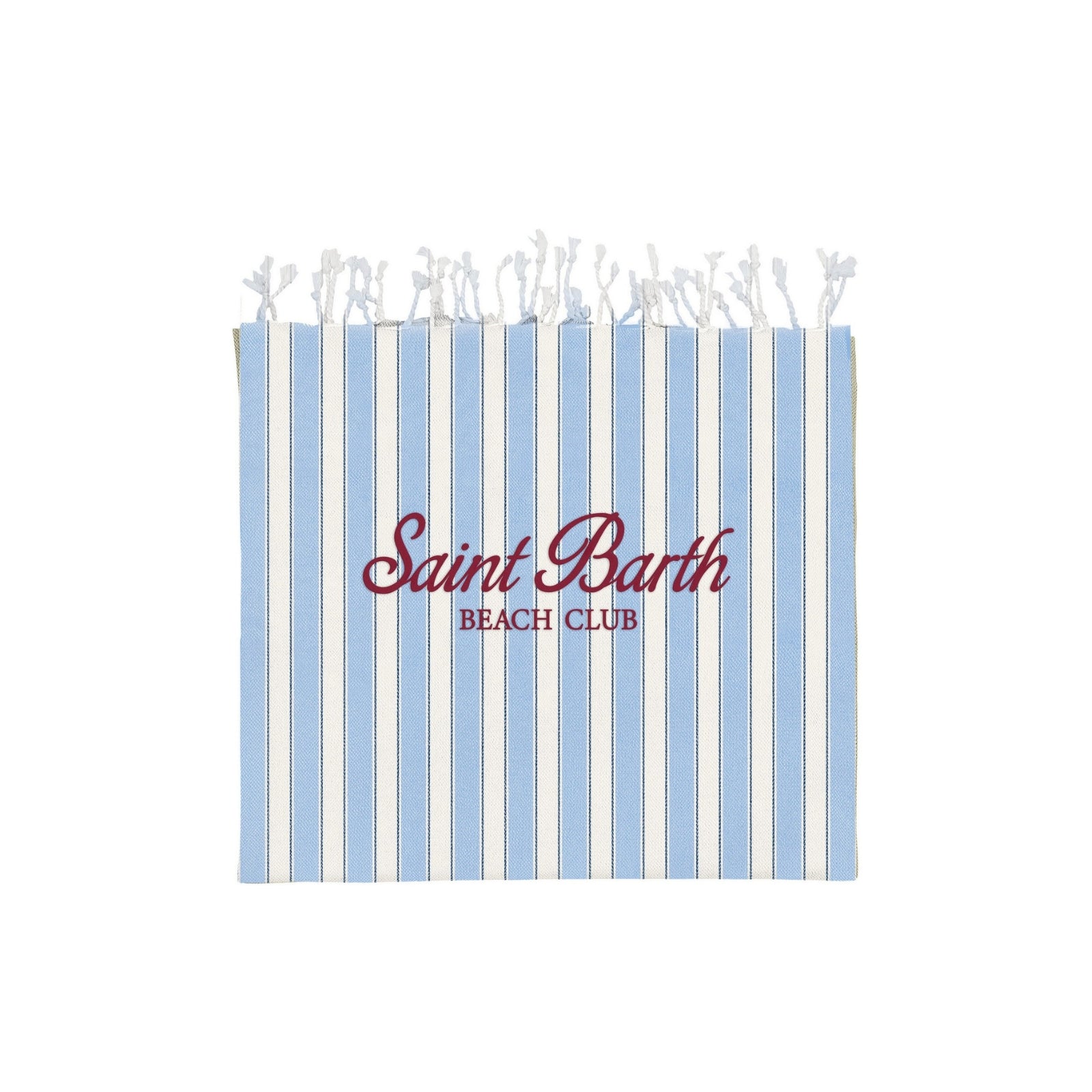 Telo mare in cotone Fouta Light con stampa a righe - CELESTE