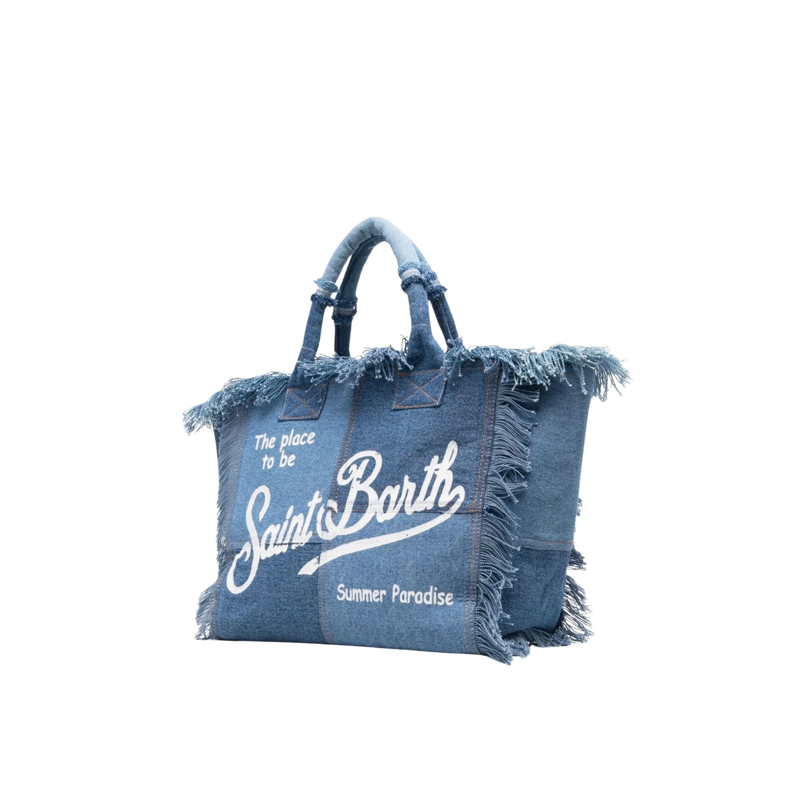 Borsa a spalla Vanity in canvas di cotone - DENIM PATCH