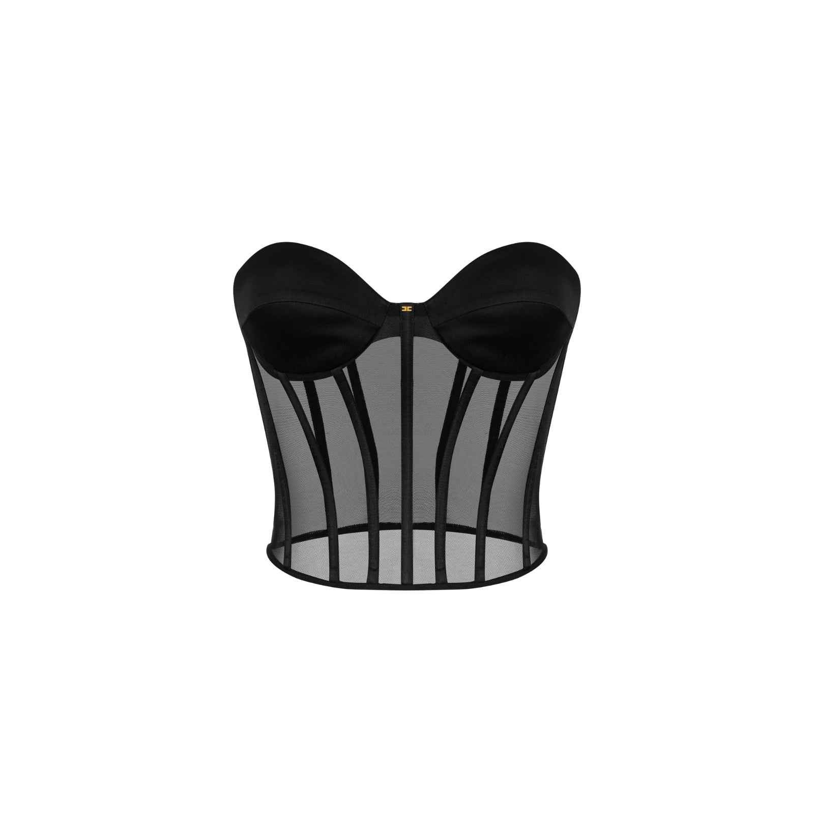 Top bustier in tulle e satin