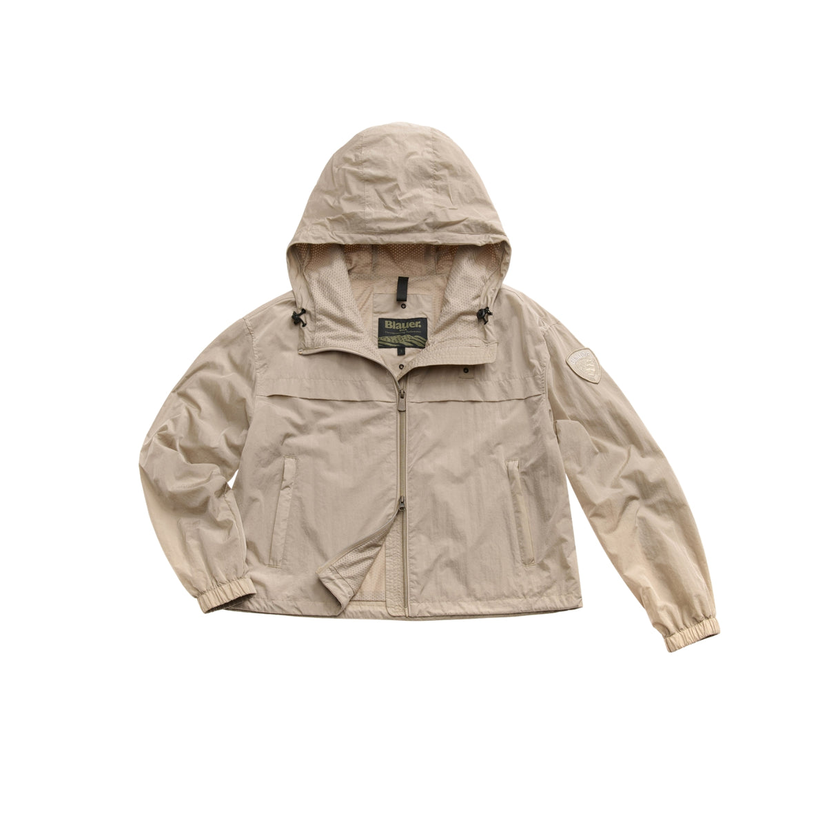 Giubbino Burrage in nylon iridescente froissé - Beige