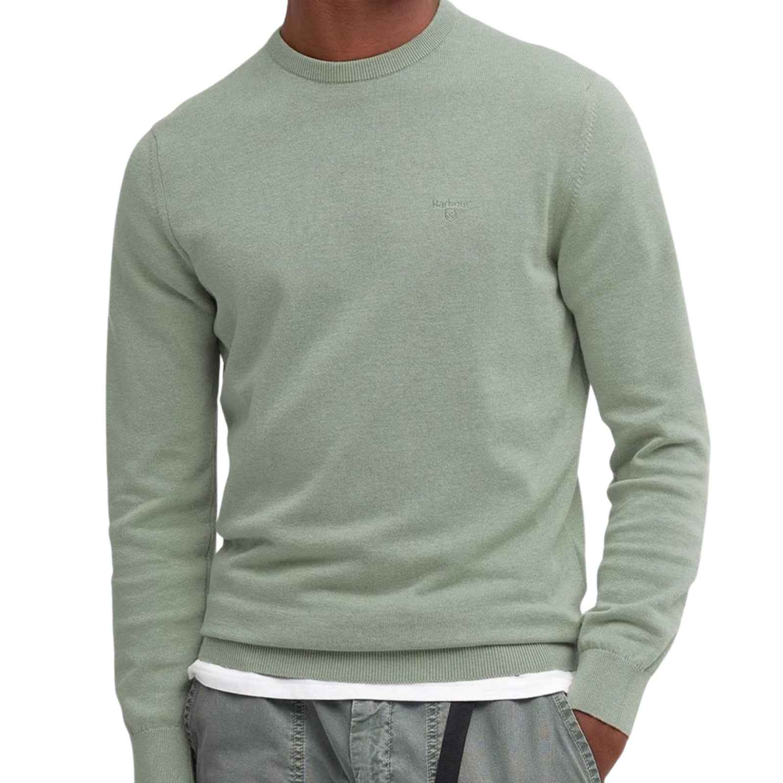 Maglione girocollo in cotone Pima - VERDE