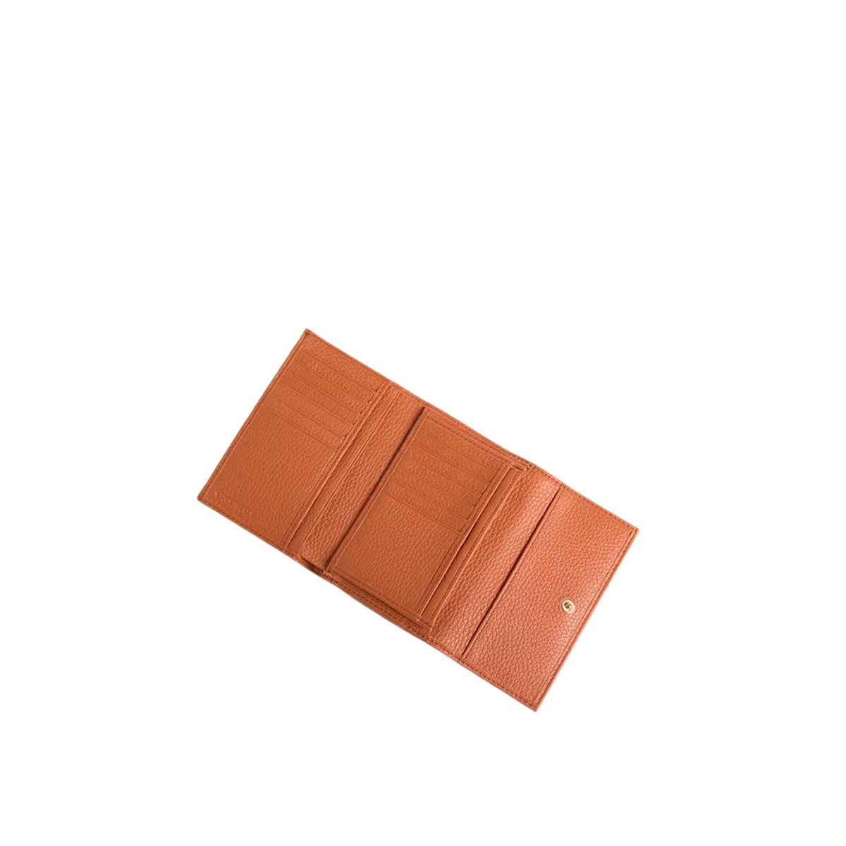 Portafoglio con patta linea Metallic - Cuoio
