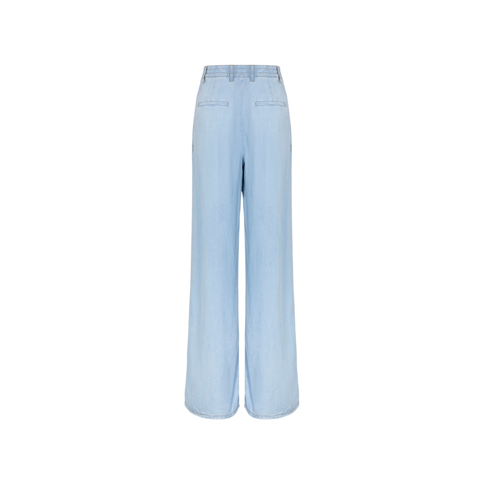 Pantalone In Denim Chino Doppia Pence Wide Leg