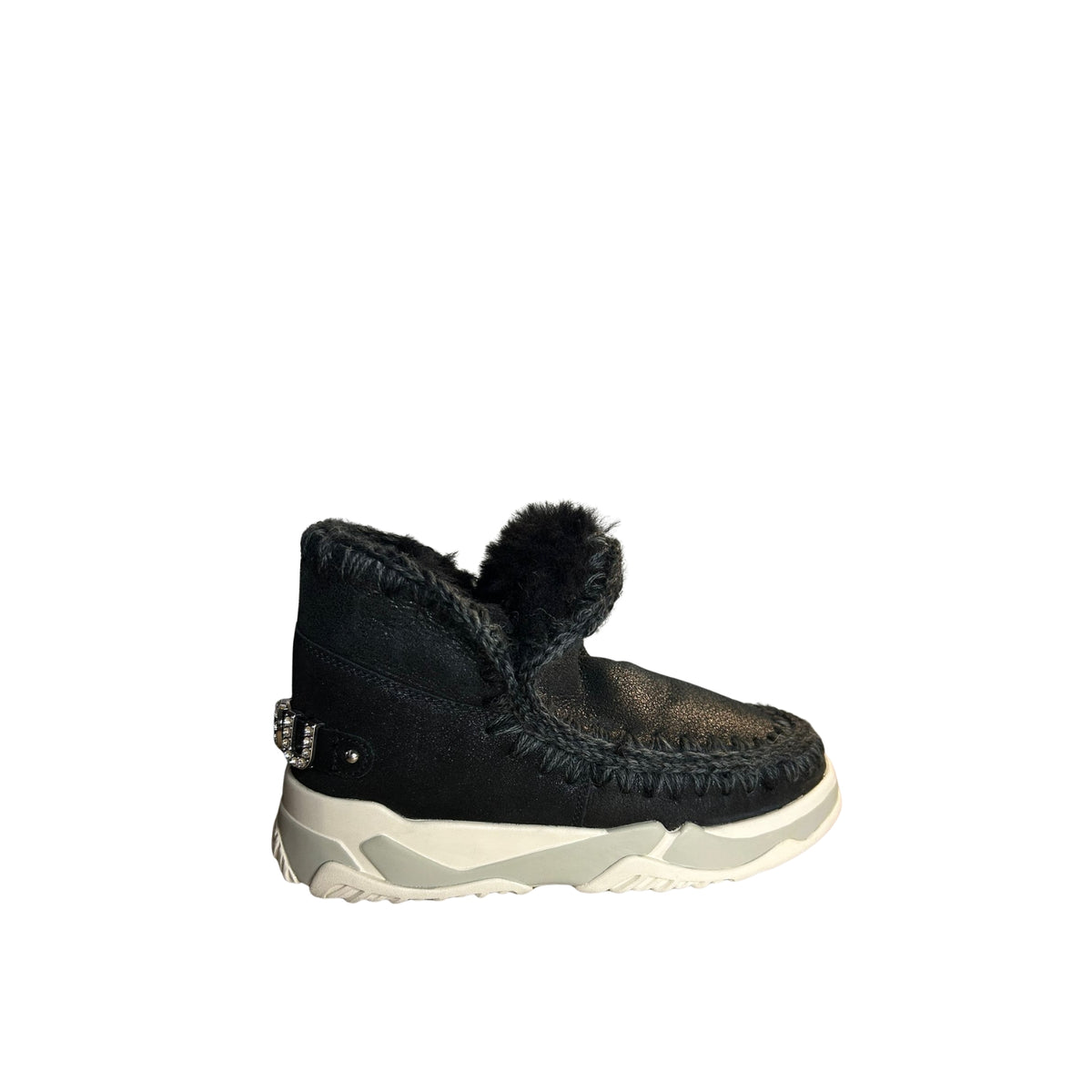 Stivale Eskimo trainer con logo in strass - Nero
