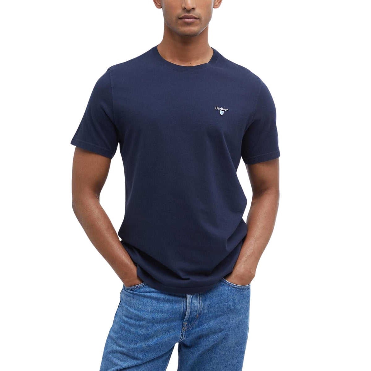 T-shirt Aboyne con finiture tartan - Navy