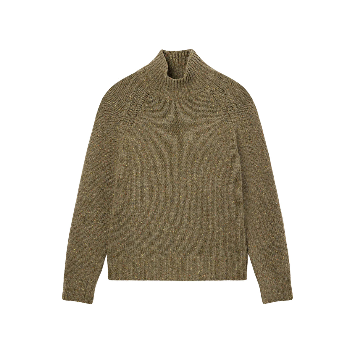 Maglia Meghan a collo alto in misto lana Donegal