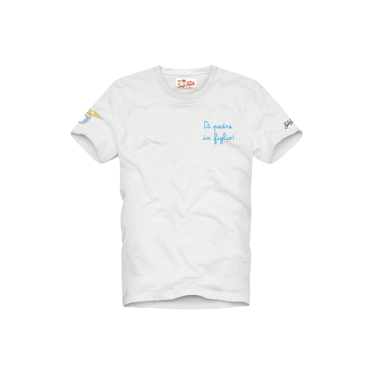 T-shirt Man in cotone tinta in pezza - Bianco