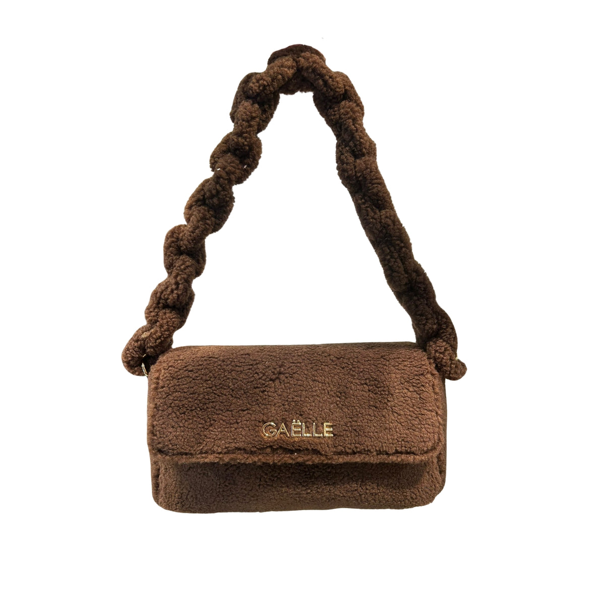 Borsa Shoulder Strap in ecomontone - Marrone