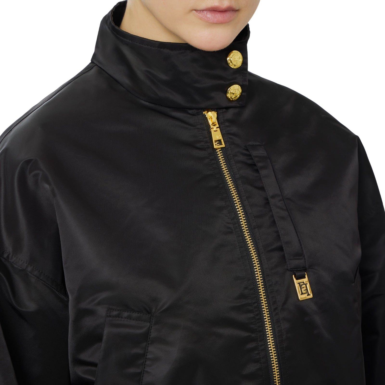 Bomber in nylon - NERO