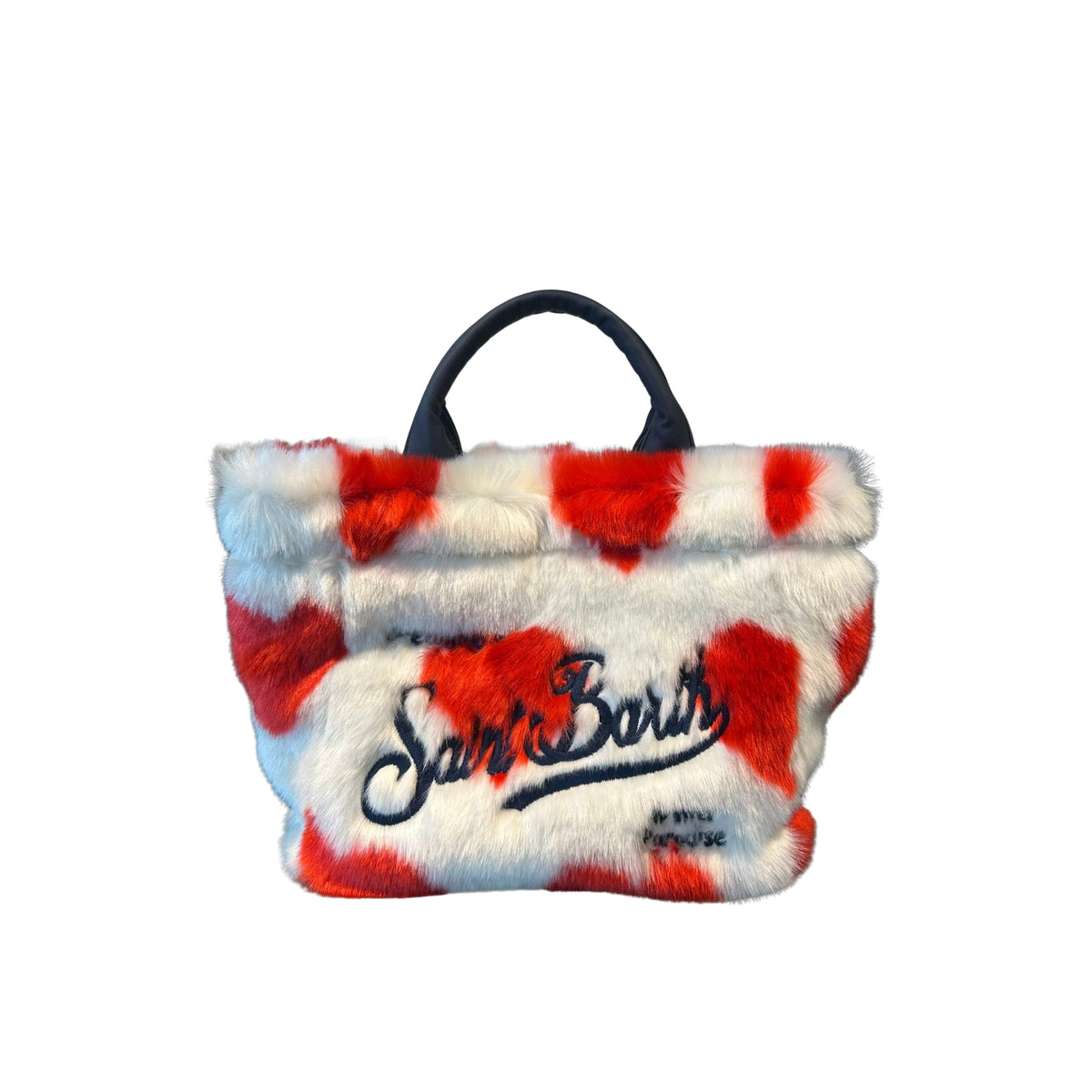 Borsa Vanity Mini in peluche - Bianca