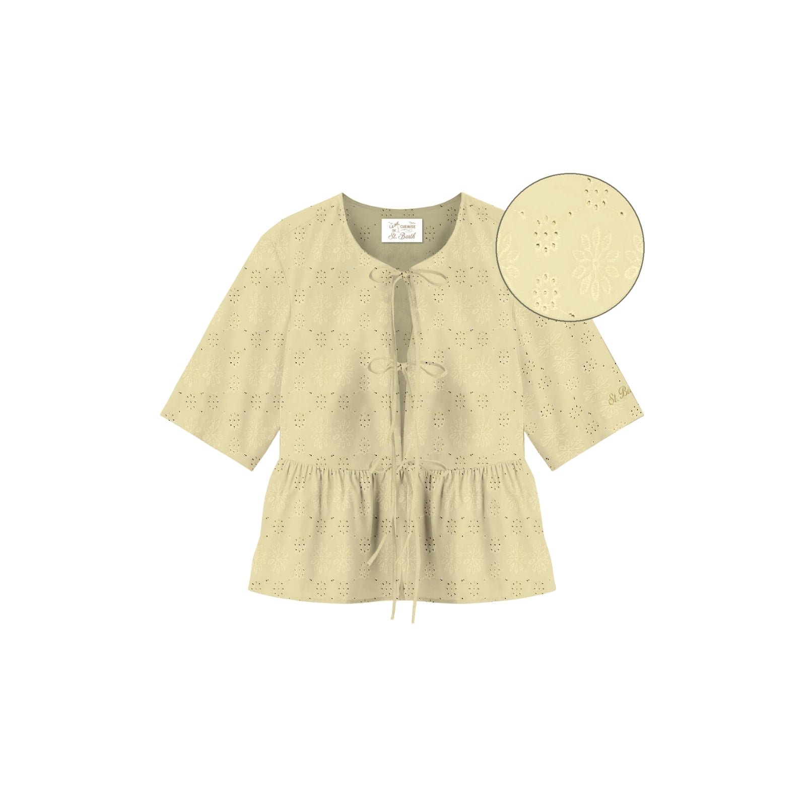 Blusa Alyson sangallo a manica corta