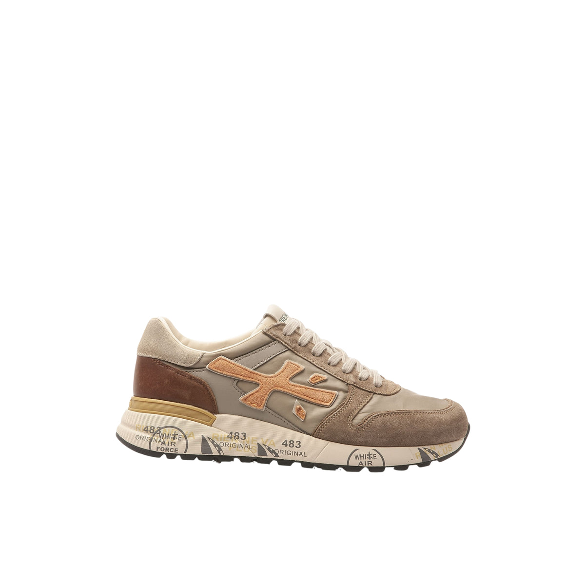 Sneaker Mick in mix materiali - Beige