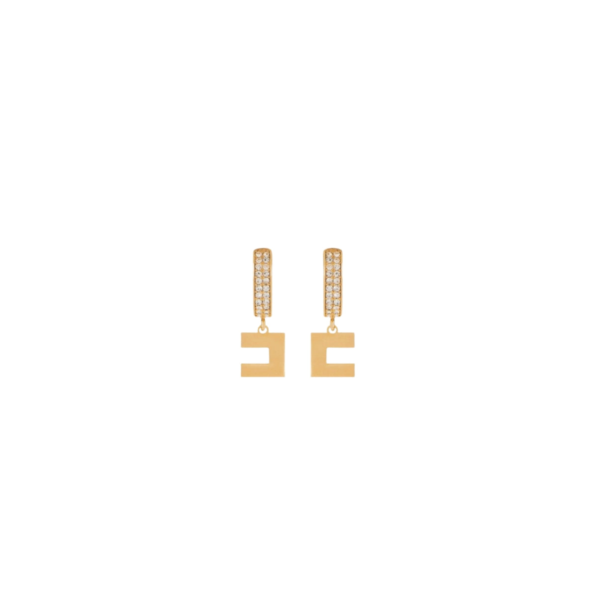 Orecchini con logo scomposto - Oro