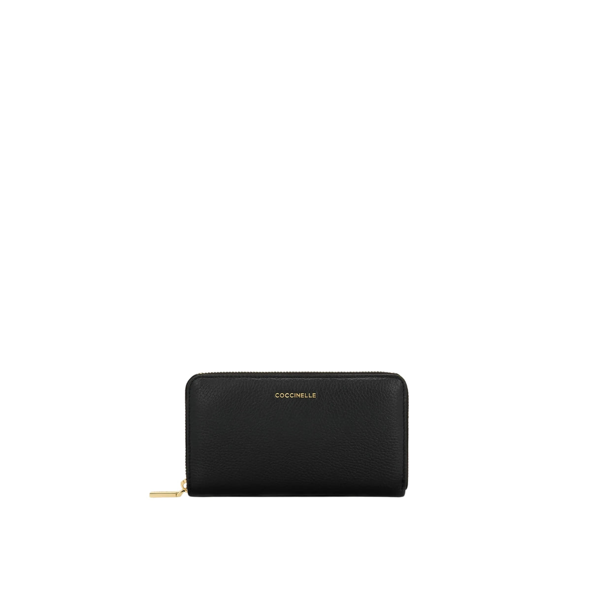 Portafoglio con zip linea Metallic - Nero