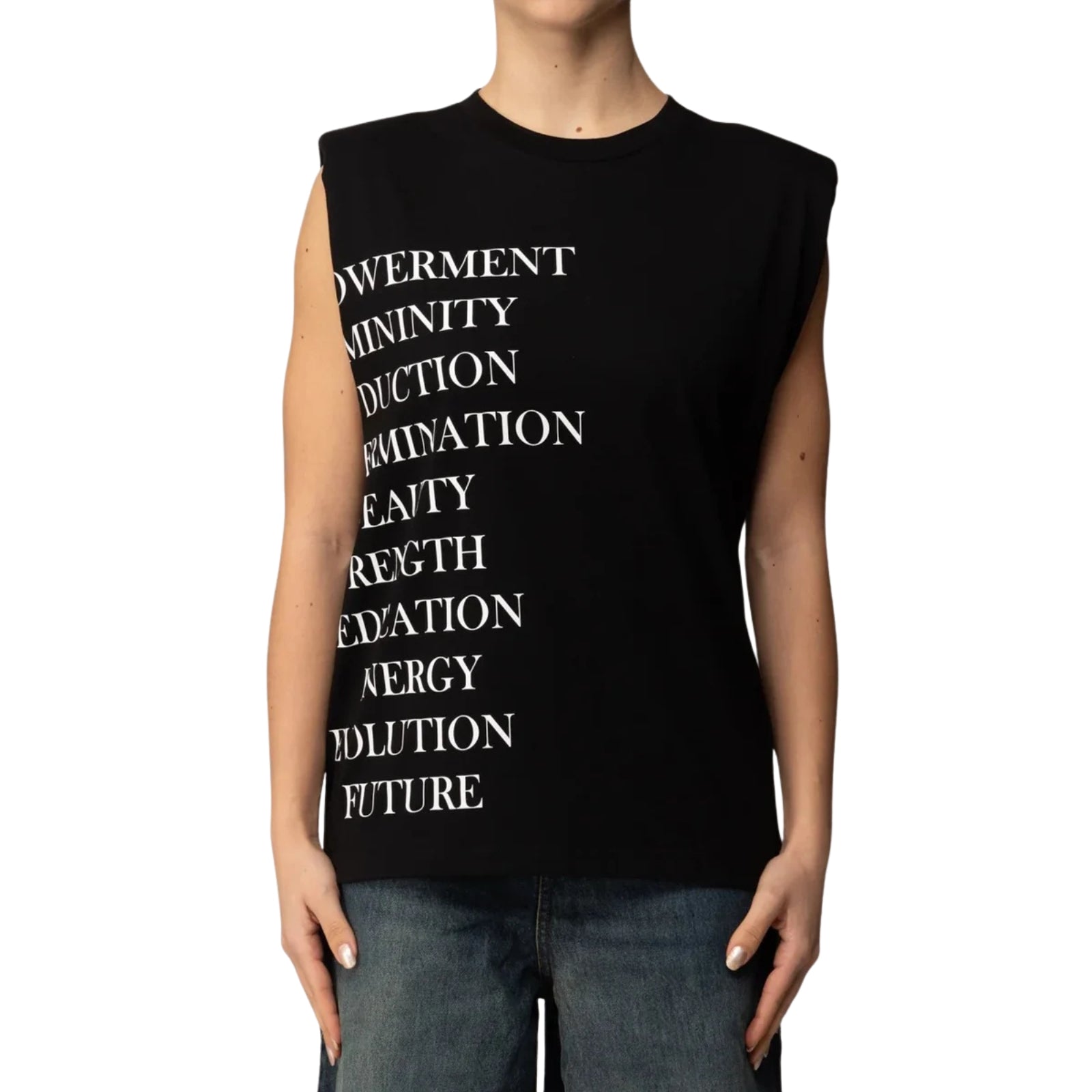 T-shirt in jersey con stampa lettering