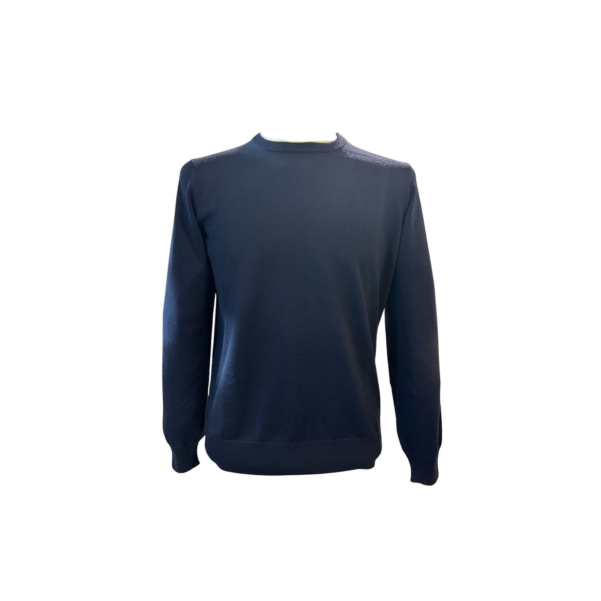 Maglia GIROCOLLO in pura Lana Merino - Blu