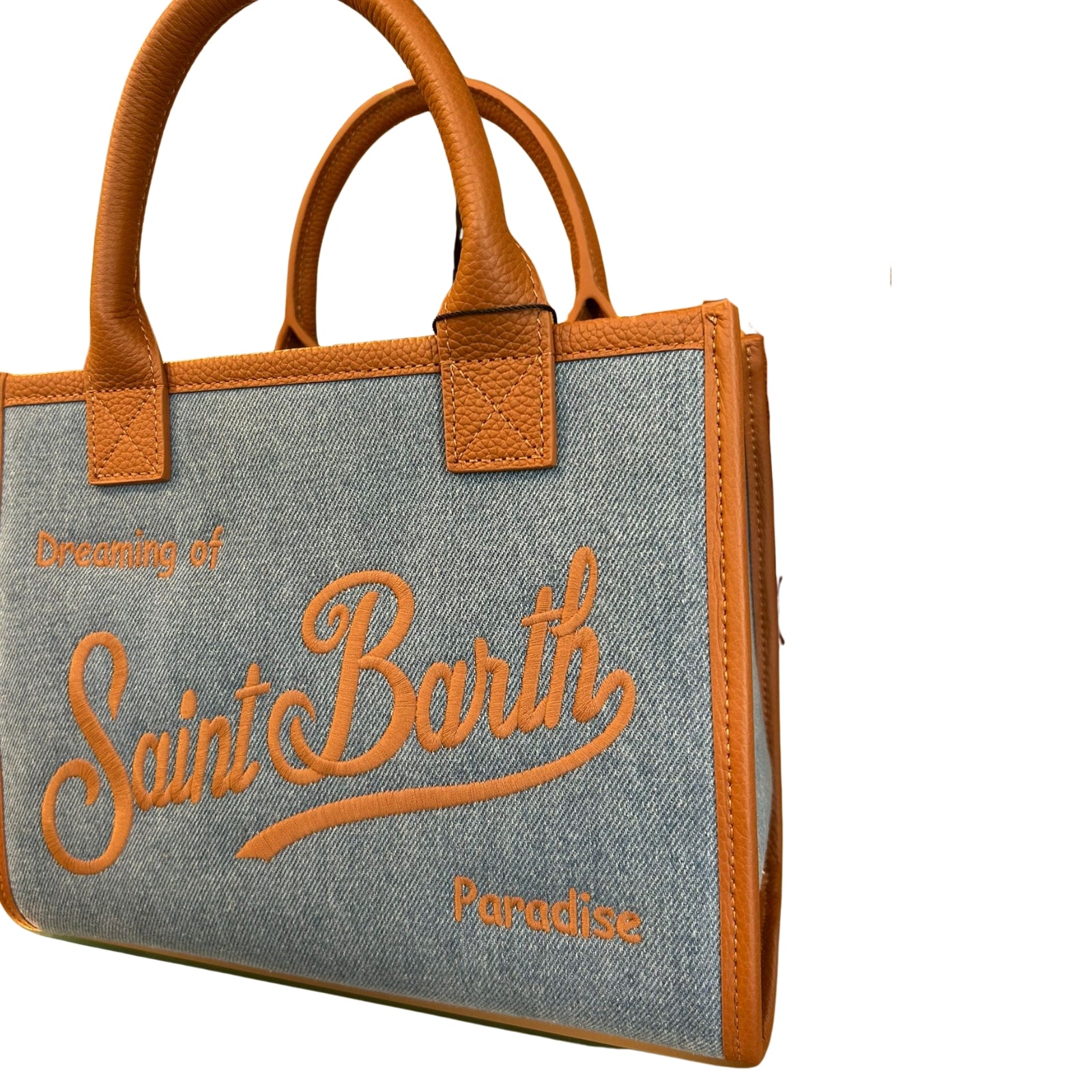 Vanity bag midi leather - DENIM