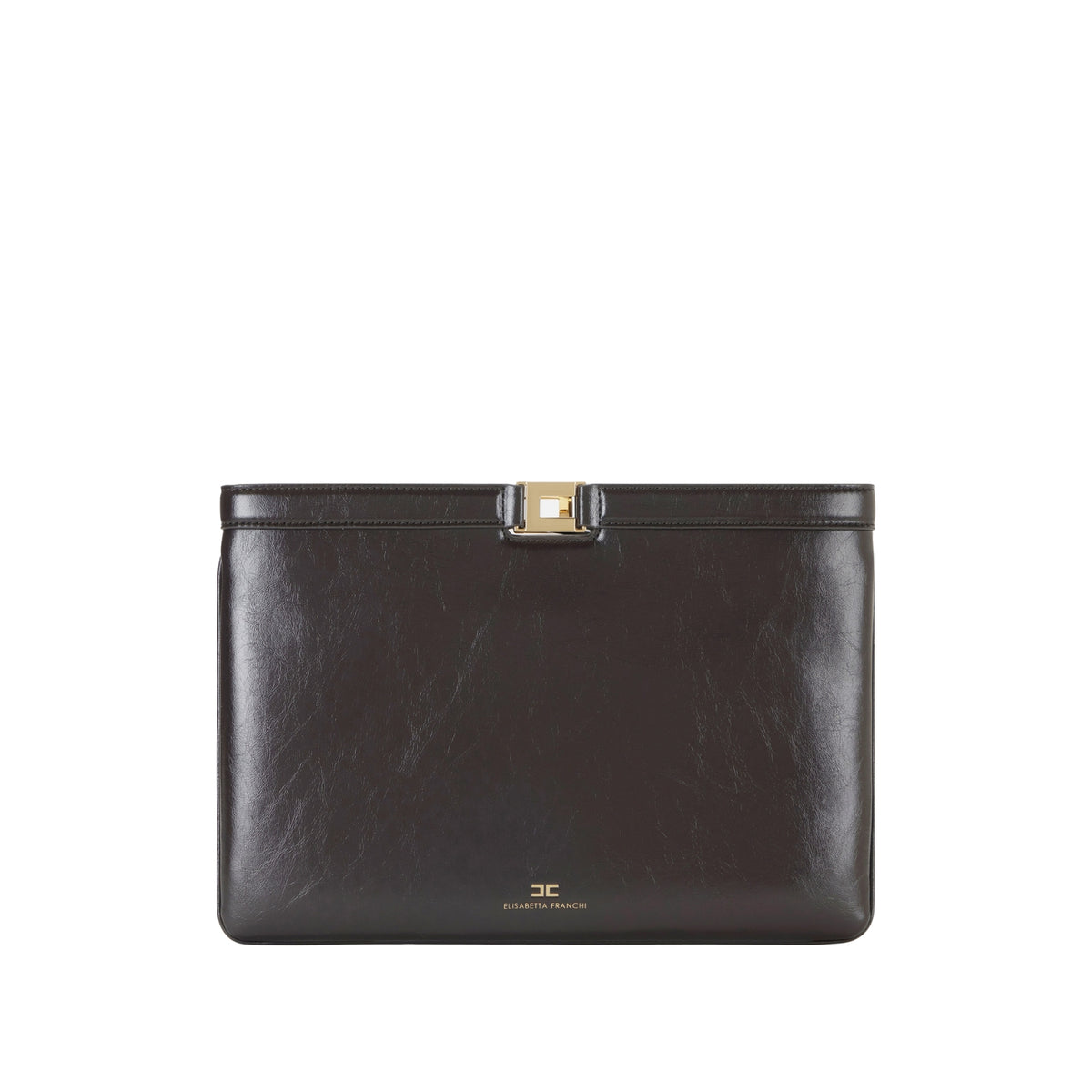 Borsa Pochette con effetto Naplak - Cioccolato