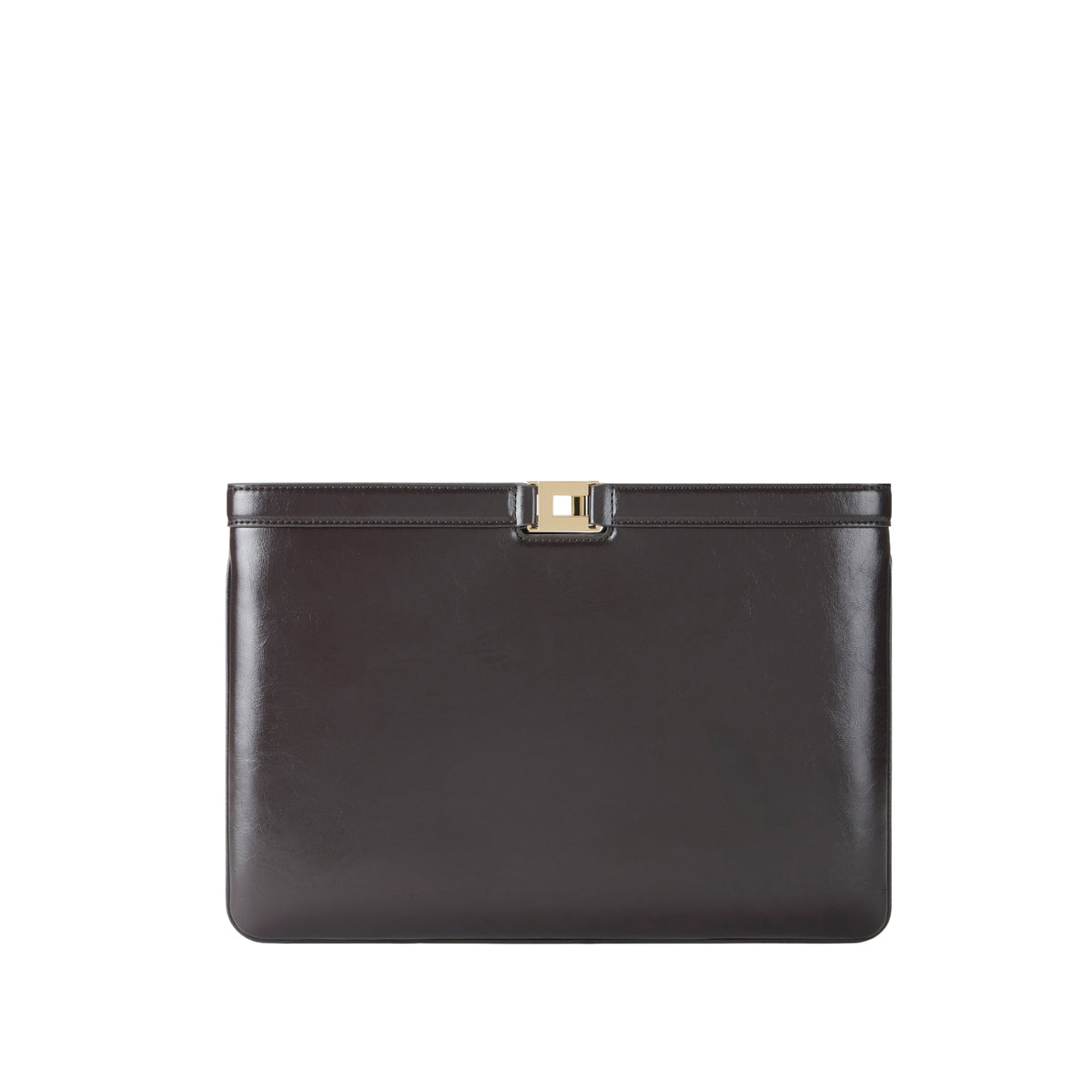 Borsa Pochette con effetto Naplak - Cioccolato