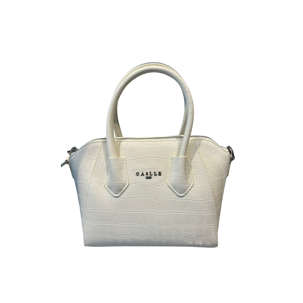 Borsa mini duffle in ecofur pitonata - Burro