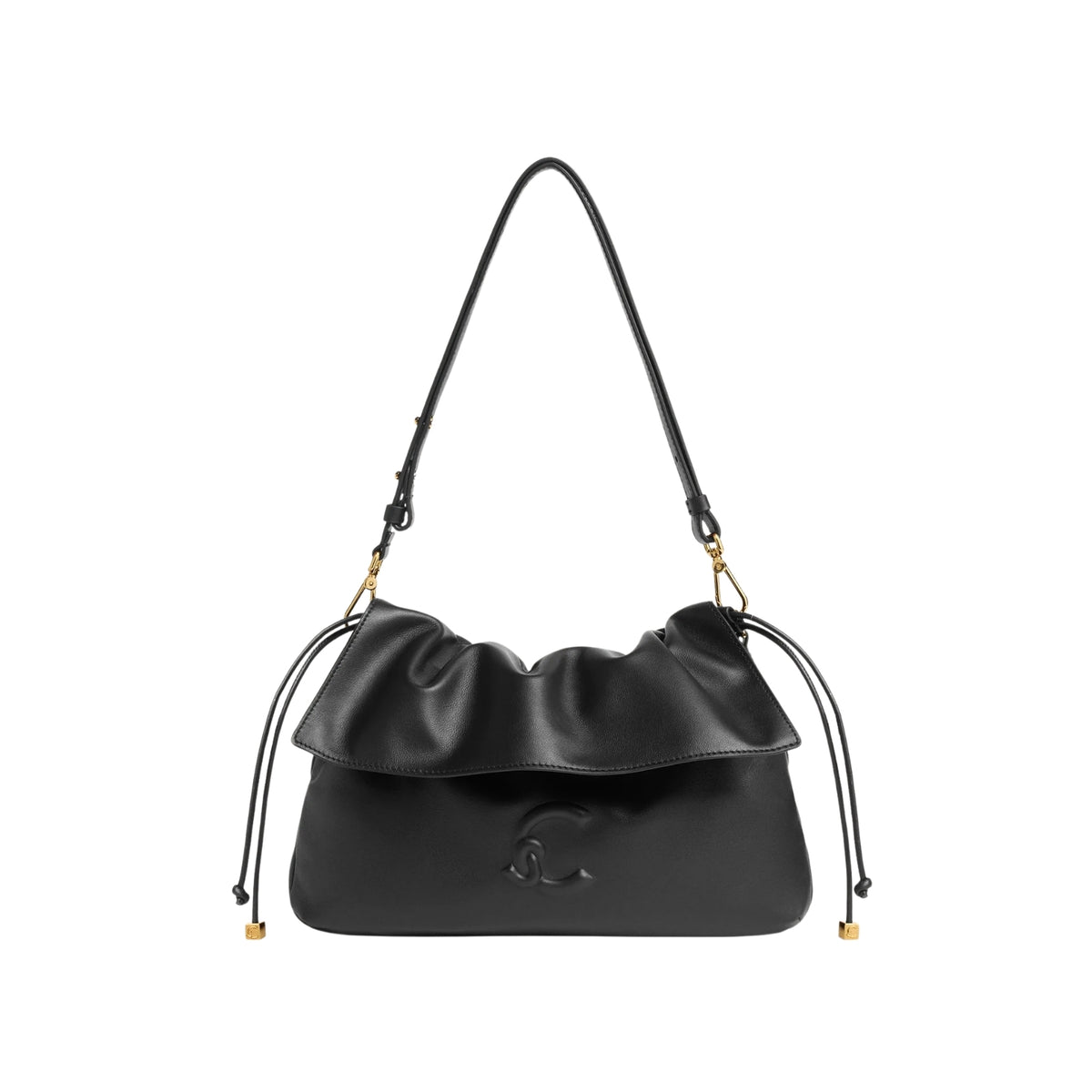 Borsa Lidia con logo C-Me a rilievo - Nero