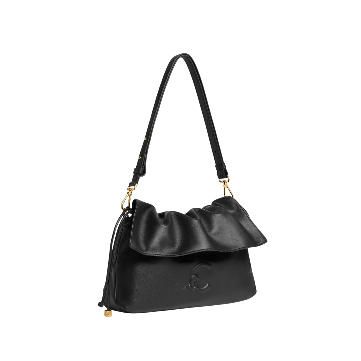 Borsa Lidia con logo C-Me a rilievo - Nero