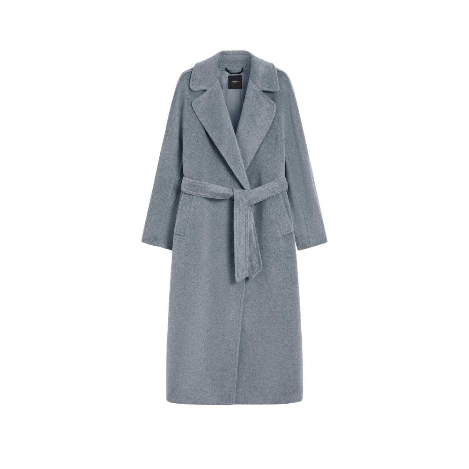 Cappotto Tempera lungo in lana e alpaca - GRIGIO
