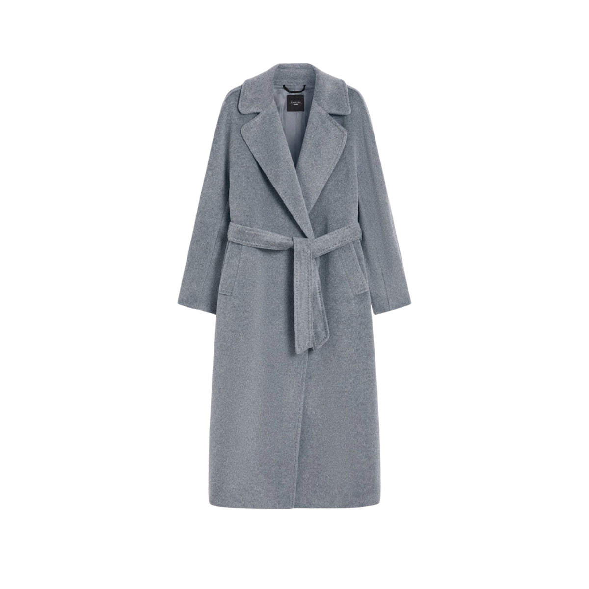 Cappotto a vestaglia in lana e alpaca - Grigio