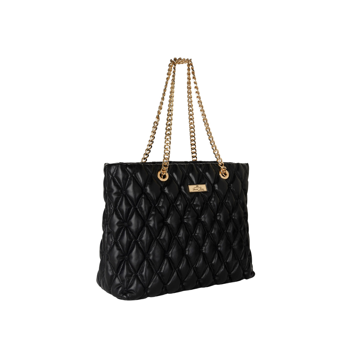 Borsa Shopper effetto pelle con lavorazione embossed - Nero