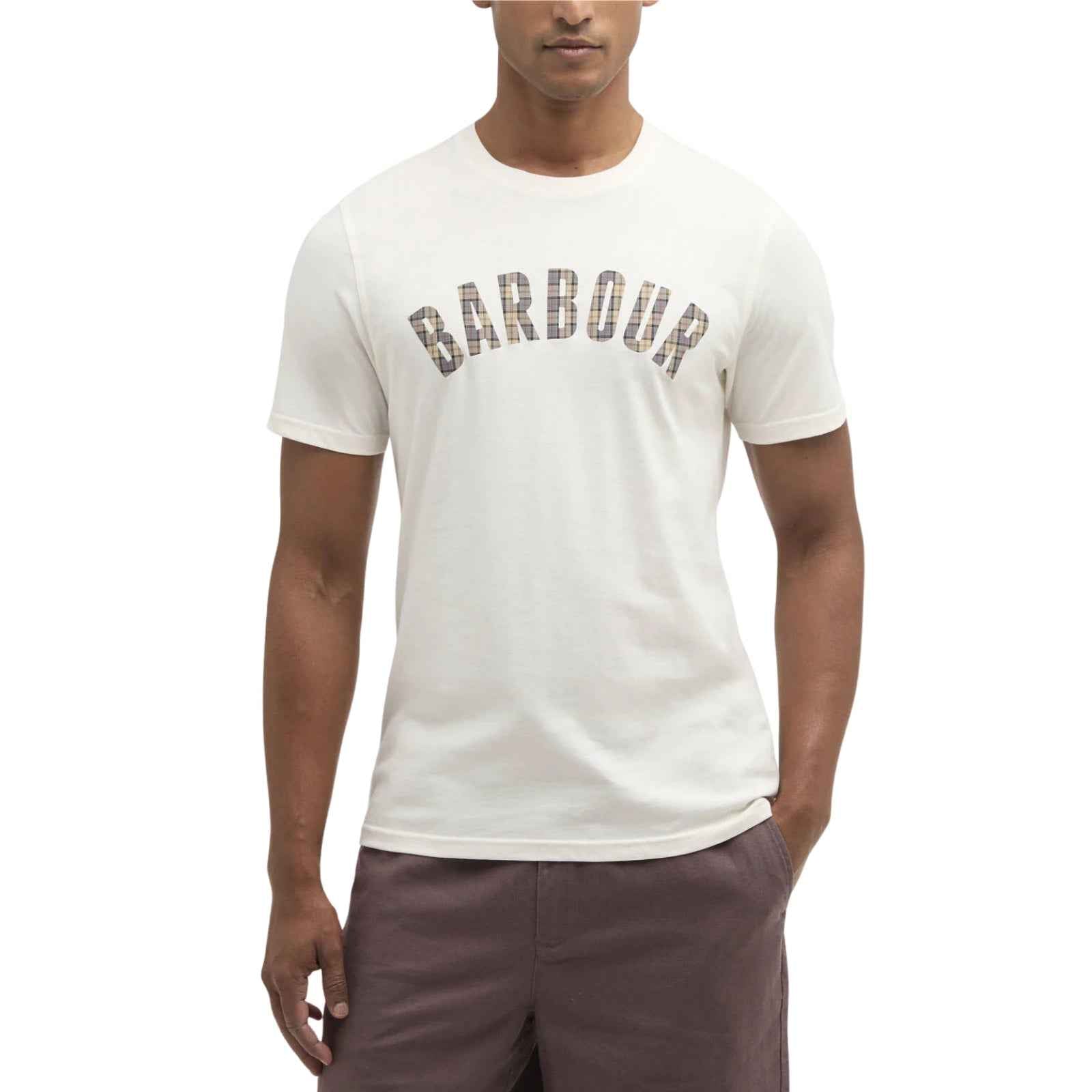 T-shirt Berwick in tartan - BIANCO
