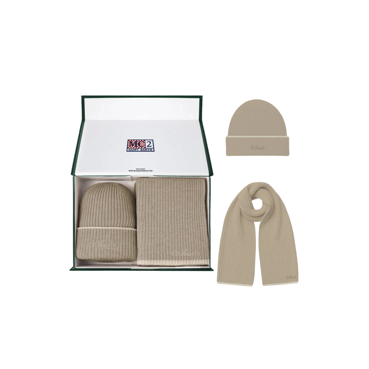 Set sciarpa e berretto- BEIGE