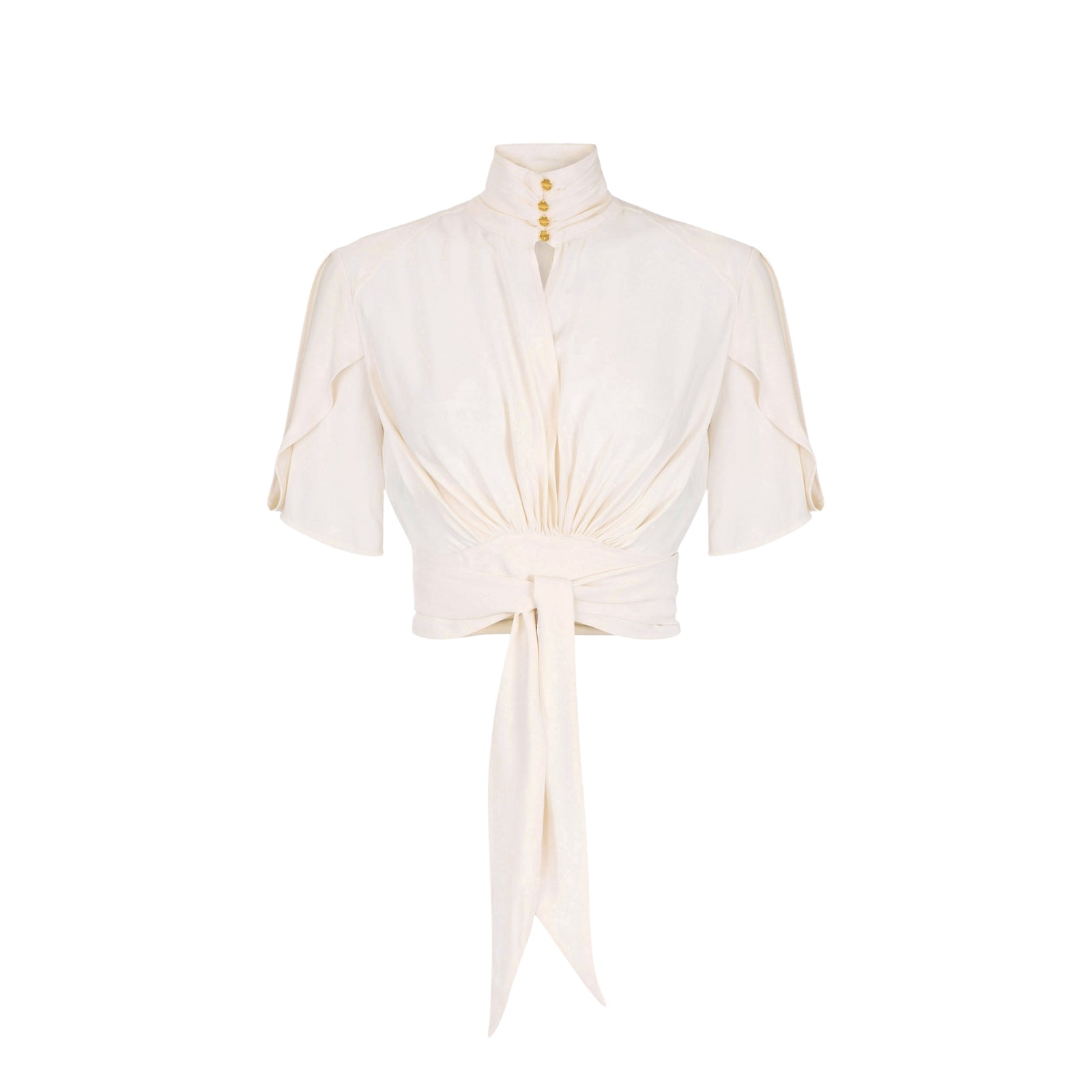Blusa in georgette di viscosa - BURRO