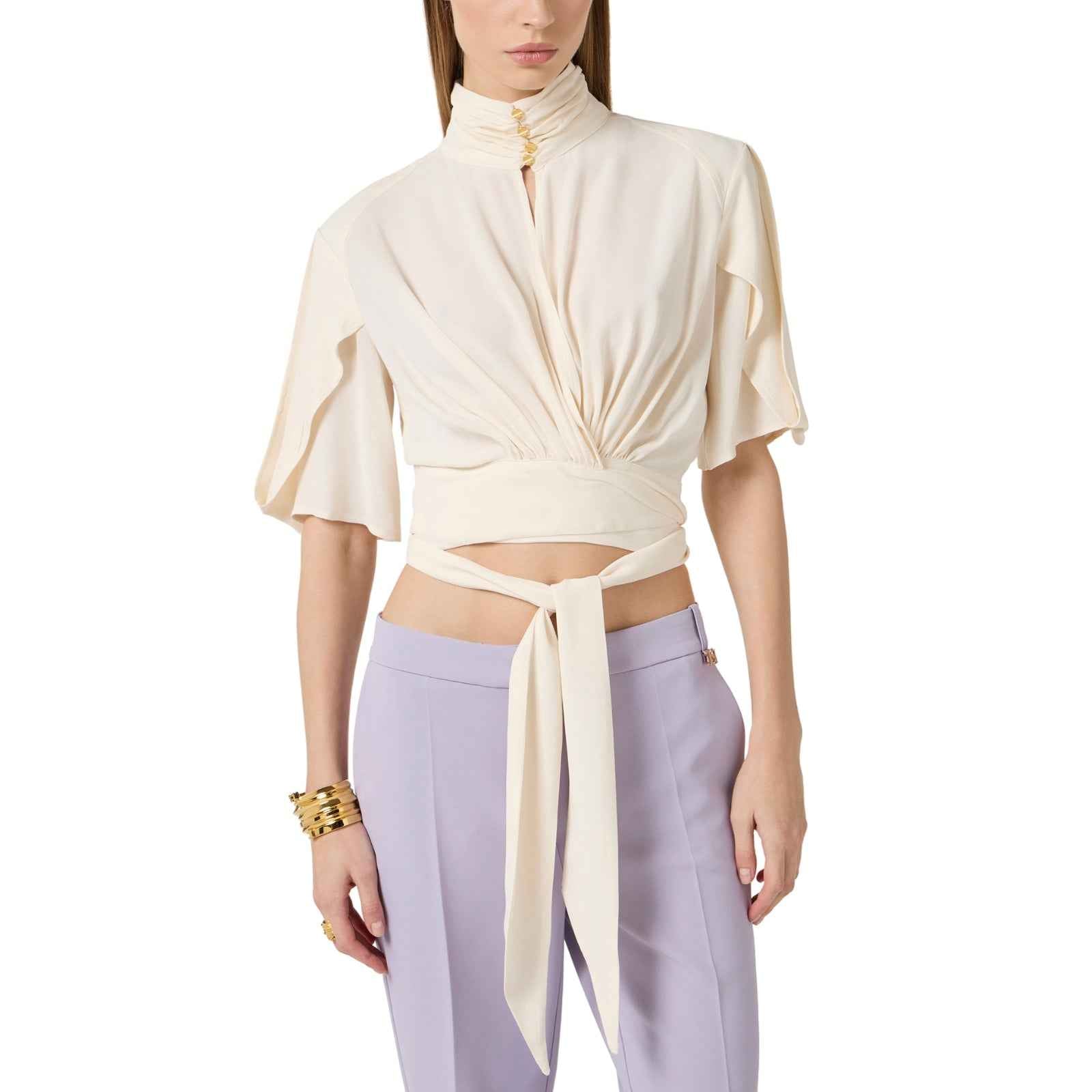 Blusa in georgette di viscosa