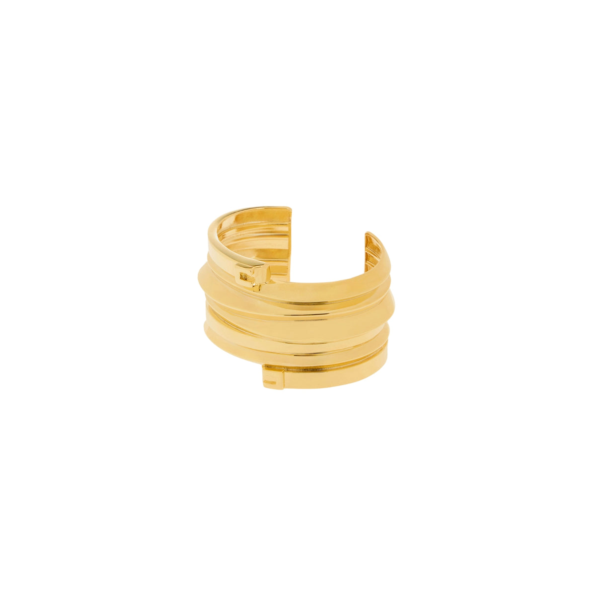 Bracciale cuff rigido realizzato in metallo - Oro