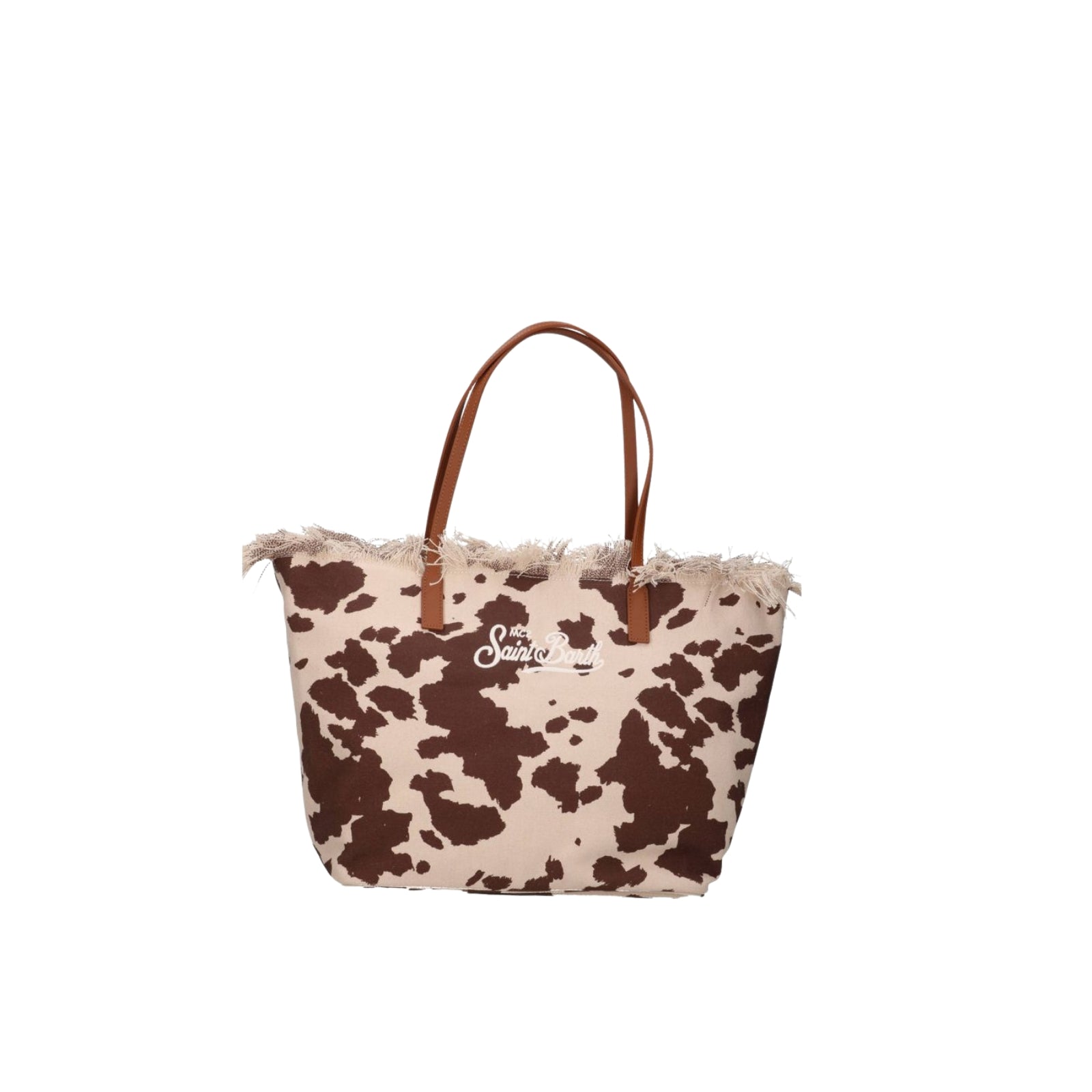 Borsa shopper City medium con frange - MARRONE