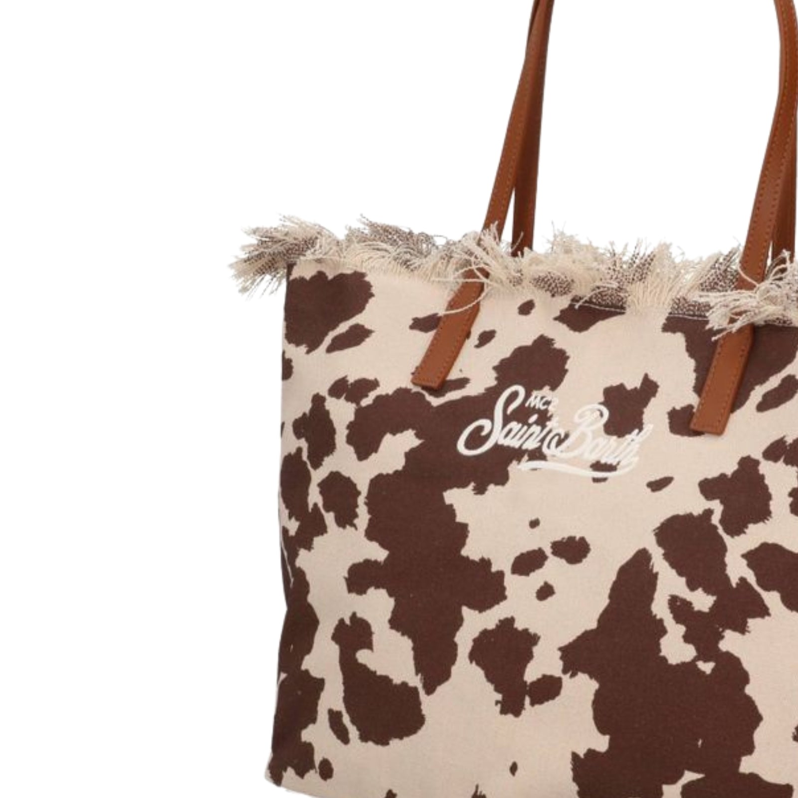 Borsa shopper City medium con frange - MARRONE