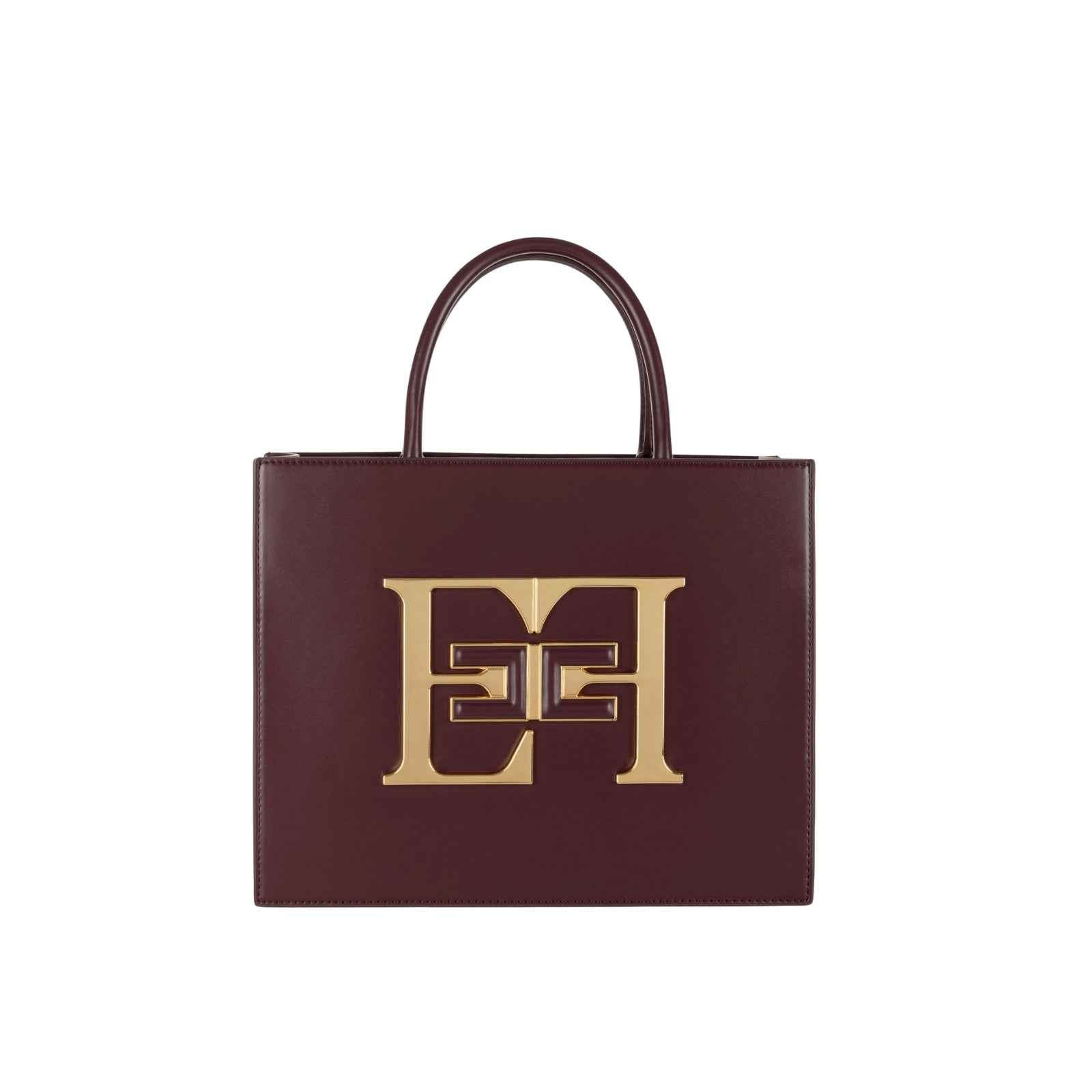 Borsa con placca EF e logo doppia C
