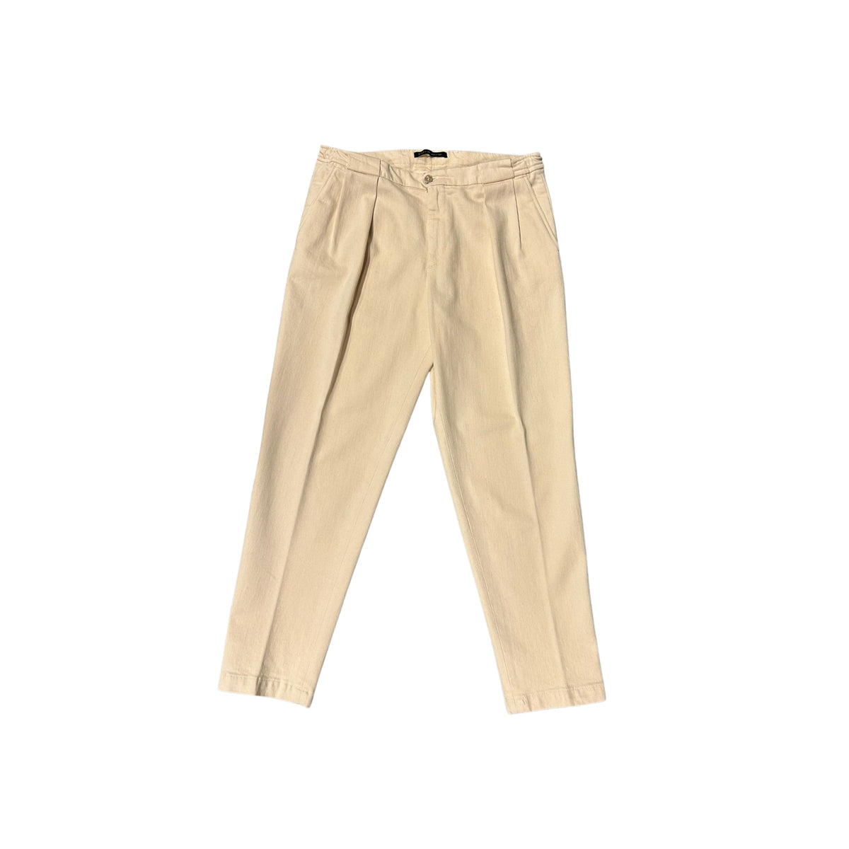 Pantalone Portobello Tasca America in lana stretch - Panna