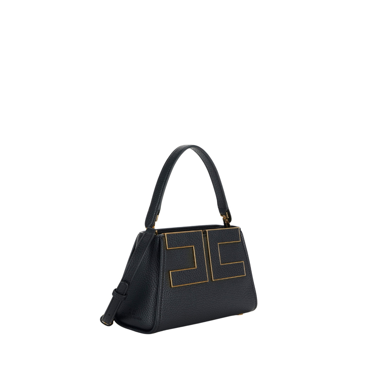 Borsa a mano con logo - Nero