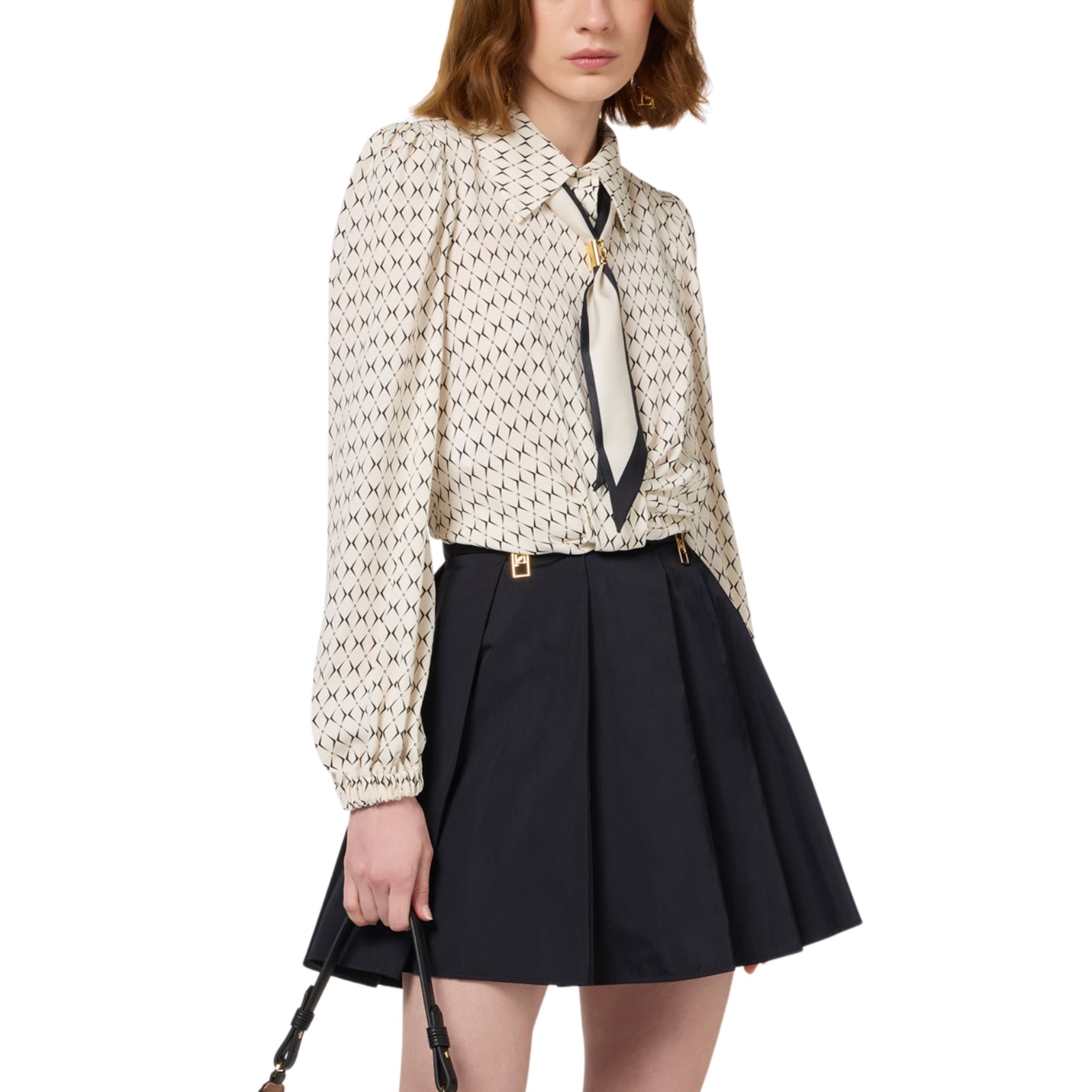 Camicia cropped con foulard