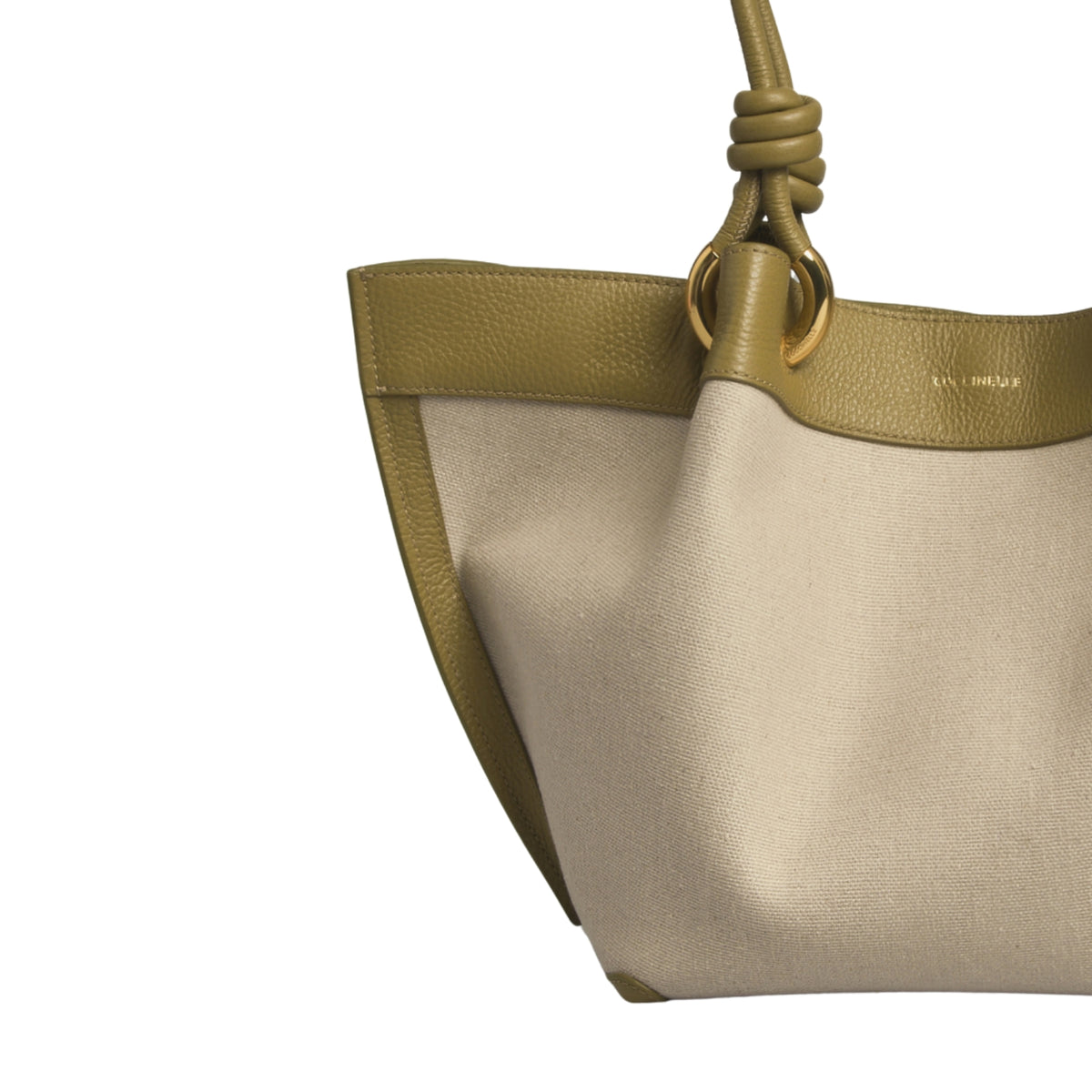 Borsa Finn in pelle e metallo - Verde