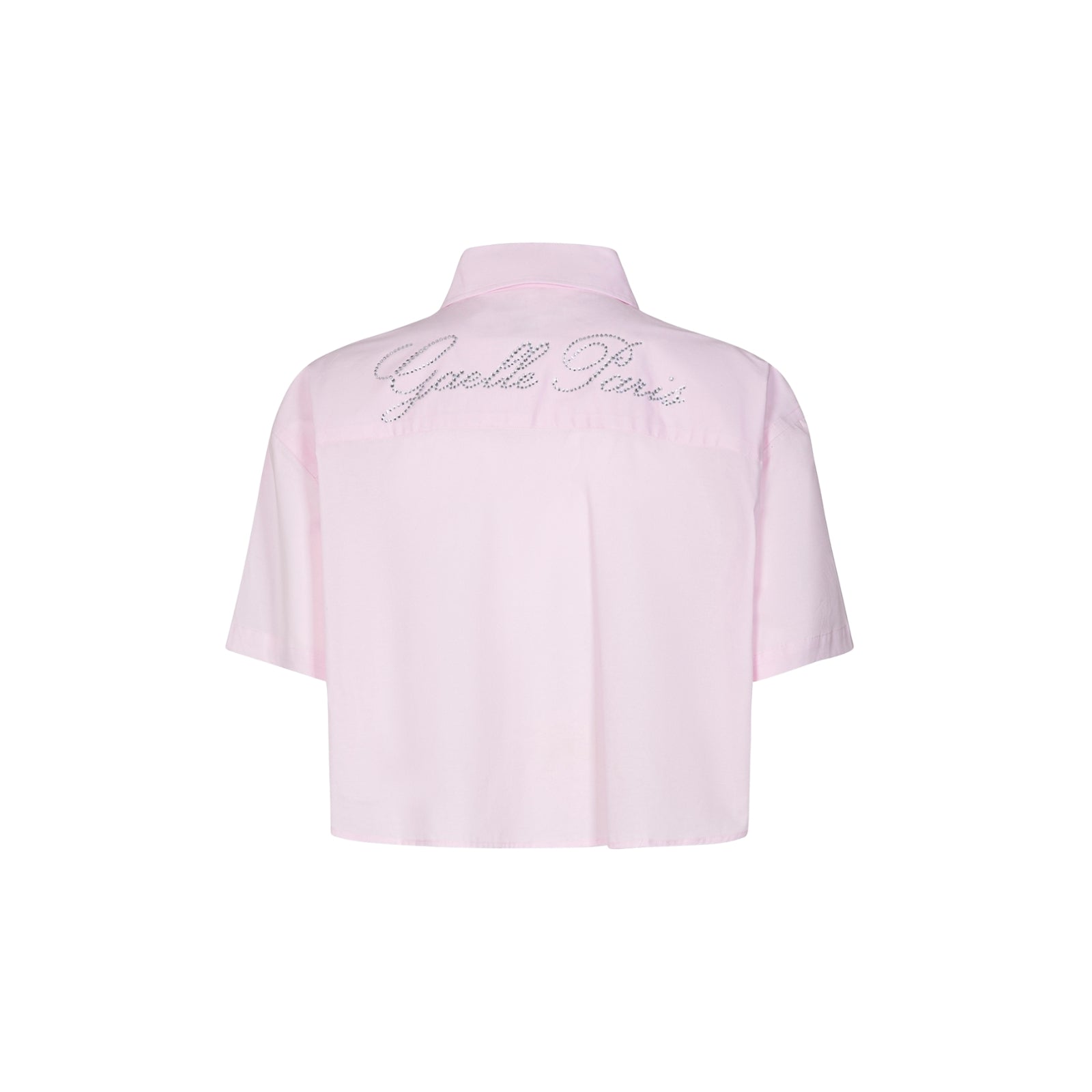 Camicia A Mezza Manica In Popeline Di Cotone